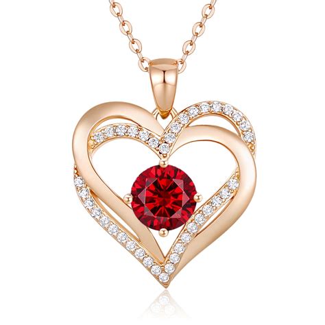 diamond love necklace for women